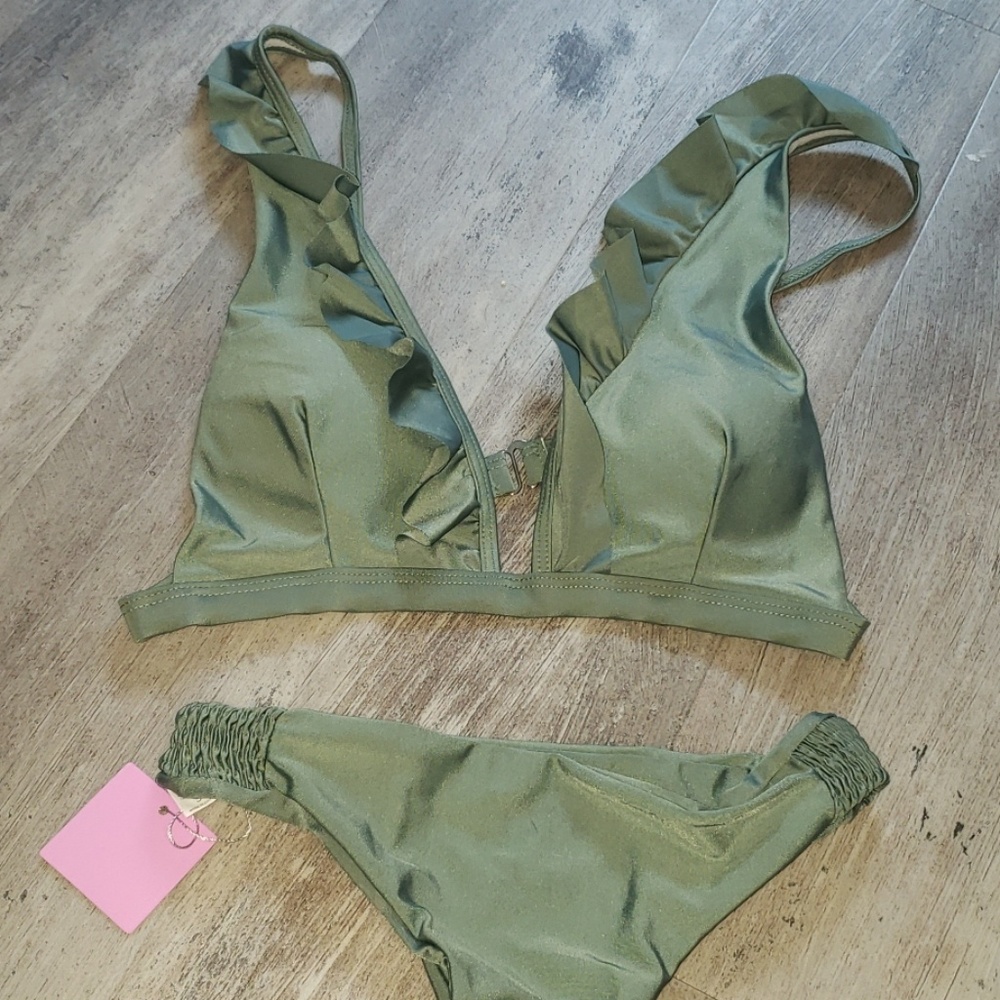 Olive green bikini NWT
